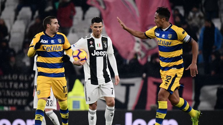 Cristiano Ronaldo musste sich mit Juventus Turin gegen Parma Calcio in der Serie A mit einem Punkt begnügen