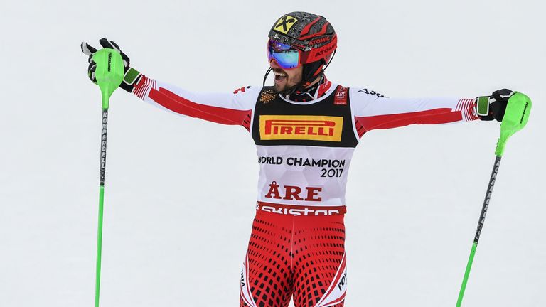 Marcel Hirscher war im Slalom bei der Ski-WM in Are nicht zu schlagen