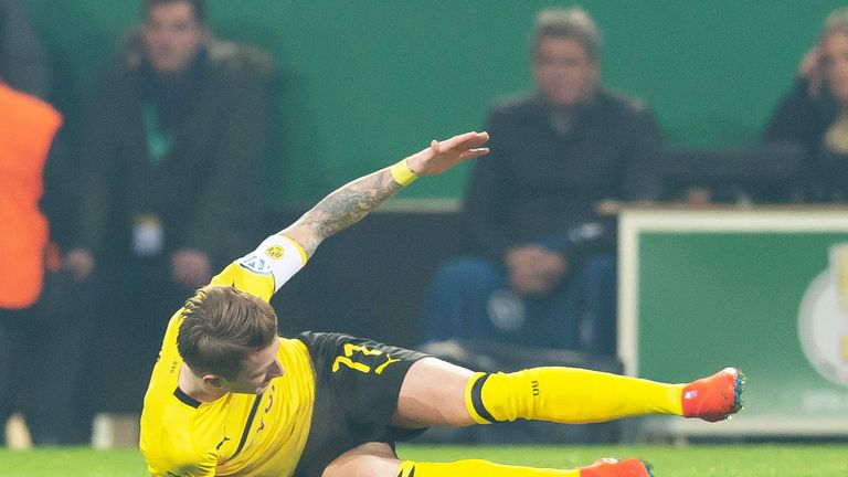 BVB-Kapitän Marco Reus musste gegen Bremen zur Pause ausgewechselt werden.