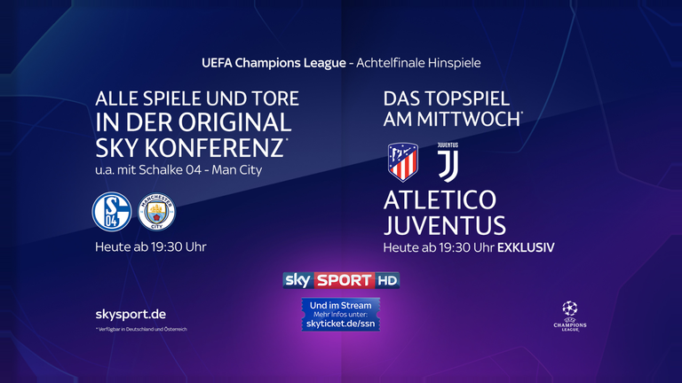 Sie seht ihr die Champions League heute LIVE auf Sky!