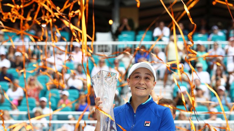 Ashleigh Barty triumphiert beim WTA-Turnier in Miami.