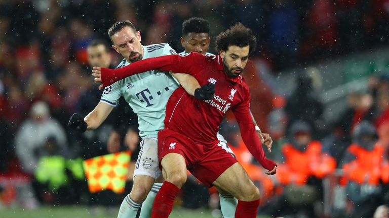 Franck Ribery und der FC Bayern wollen Mo Salah und den FC Liverpool ausschalten. 