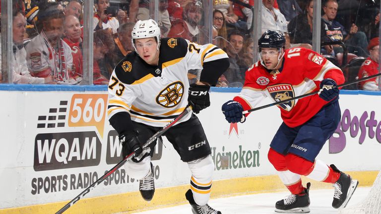 Die Boston Bruins gewinnen gegen die Florida Panthers.