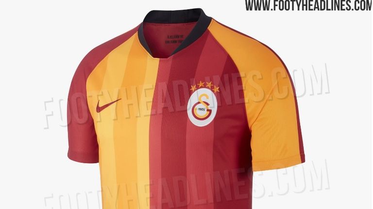 Galatasarays Heimtrikot für die Saison 2019/20 in den klassischen Farben rot und gelb. (Quelle: Footyheadlines.com)