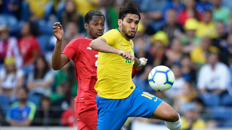 Lucas Paqueta (vorne) brachte die Selecao gegen Panama mit 1:0 in Führung - zum Sieg reichte der Treffer aber nicht.