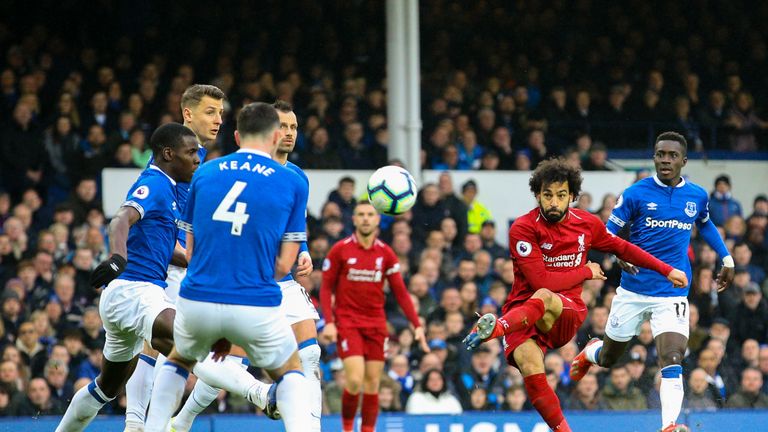 Mohamed Salah kommt mit Liverpool gegen Everton nicht über ein torloses 0:0 hinaus.