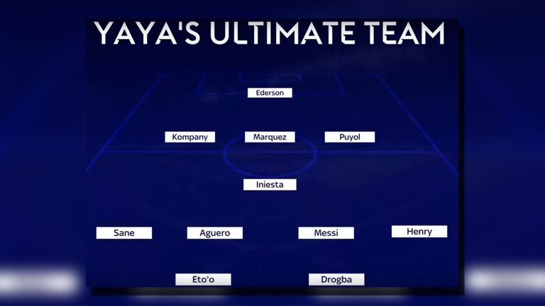 Für ManCity-Legende Yaya Toure gehört Leroy Sane in die Elf seiner besten Mitspieler. (Quelle: youtube@Sky Sports Football) 