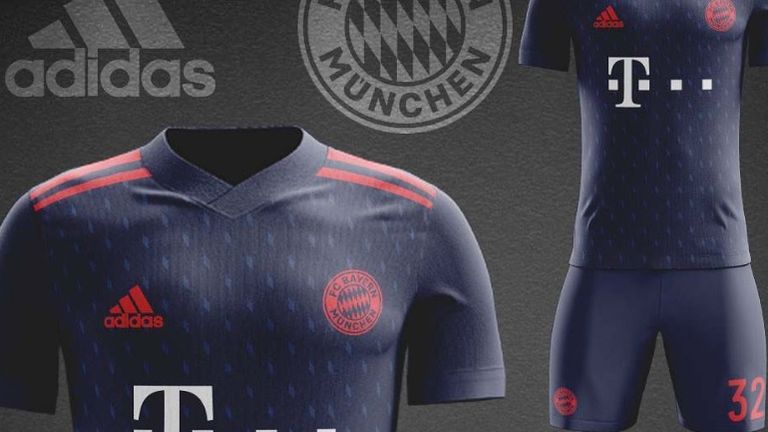 So könnte das dritte Trikot des FC Bayern in der kommenden Saison aussehen. (Quelle: Footyheadlines.com)
