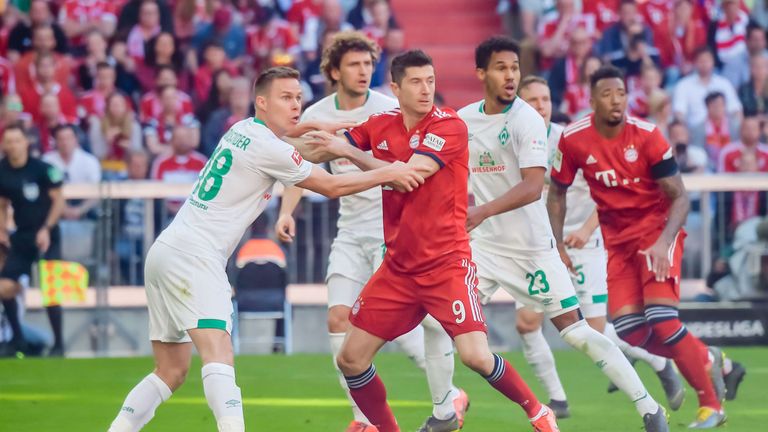 Am letzten Bundesligaspieltag gewann der FC Bayern gegen Werder Bremne mit 1:0.