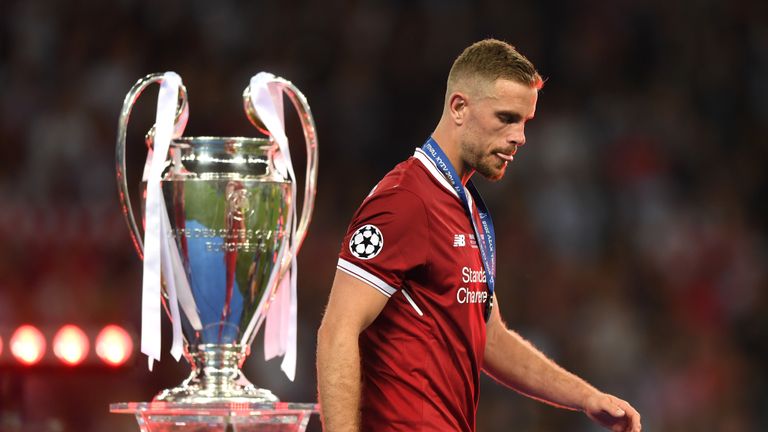 Jordan Henderson will hope to captain Liverpool to Champions League victory