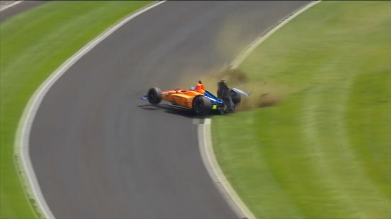 Alonso crash.
