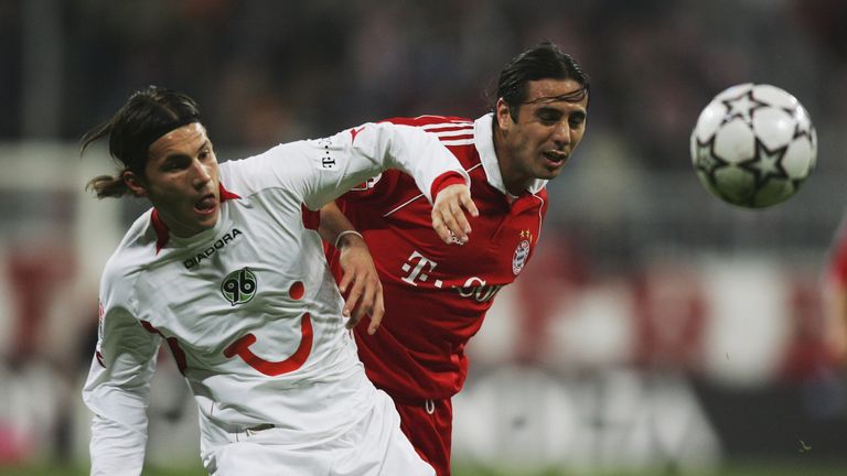 Szabolcs Huszti (l.) erzielte im November 2006 das Siegtor für Hannover gegen Bayern.