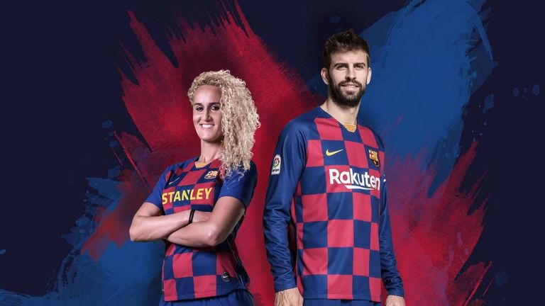 Rauten statt Streifen: So sieht das neue Trikot des FC Barcelona für die Saison 2019/2020 aus. (Quelle: .fcbarcelona.com)