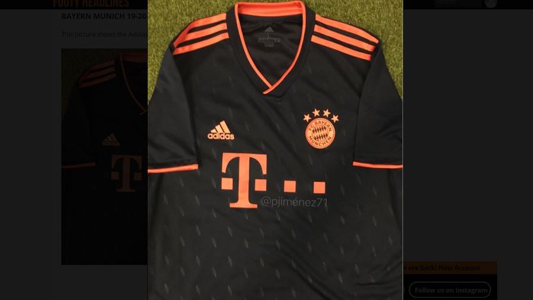 So soll das dritte Trikot des FC Bayern München aussehen. Vor einigen Wochen kursierten Bilder eines marineblauen dritten Trikots mit orangener Aufschrift. Nun wird es jedoch ein schwarzes Trikot (Quelle: footyheadlines.com).