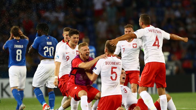 Die polnische U21-Nationalmannschaft landet bei der Europameisterschaft einen Überraschungscoup gegen Italien