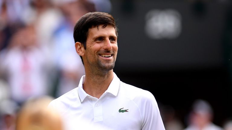 Djokovic - gewonnene Grand-Slam-Turniere - Wimbledon: viermal, Australian Open: siebenmal (Rekord), US Open: dreimal, French Open: einmal