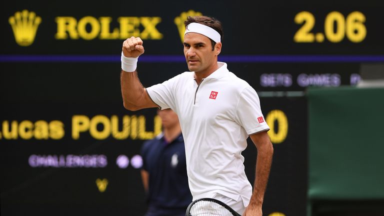Roger Federer steht zum 17. Mal im Wimbledon-Achtelfinale.