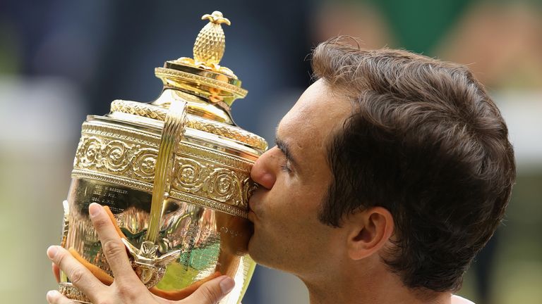 Federer - Karrieretitel: 102 - davon 20 Grand-Slam-Titel - acht Siege in Wimbledon. Der Schweizer ist seit 2017 alleiniger Rekord-Champion von Wimbledon, überholte mit seinem achten Titel auf dem ''Heiligen Rasen'' Pete Sampras (sieben Titel).