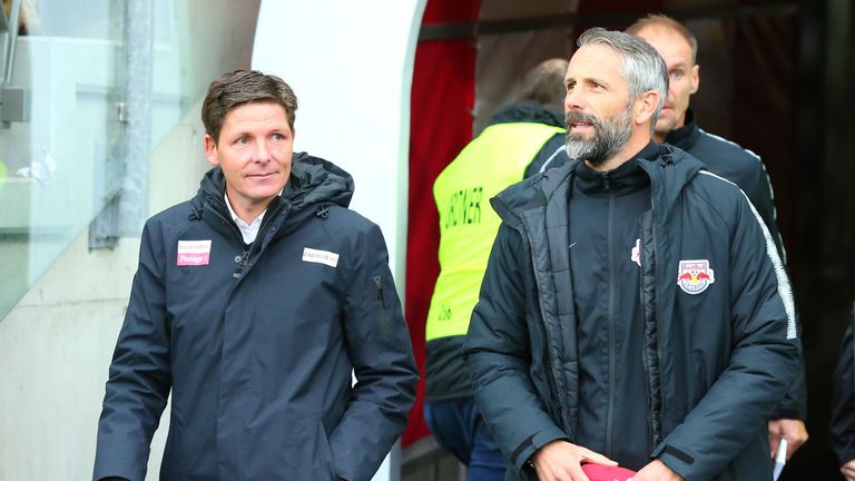 Aus Österreich kommen zwei neue Trainer in die Bundesliga: Oliver Glasner (l.) und Marco Rose.