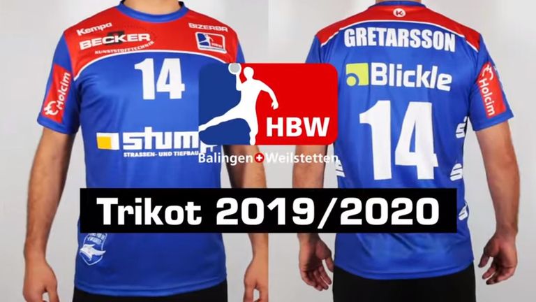 Der HBW Balingen-Weilstetten zeigt sich auch in dieser Saison in rot und blau (Quelle: www.facebook.com/HBWhandball).