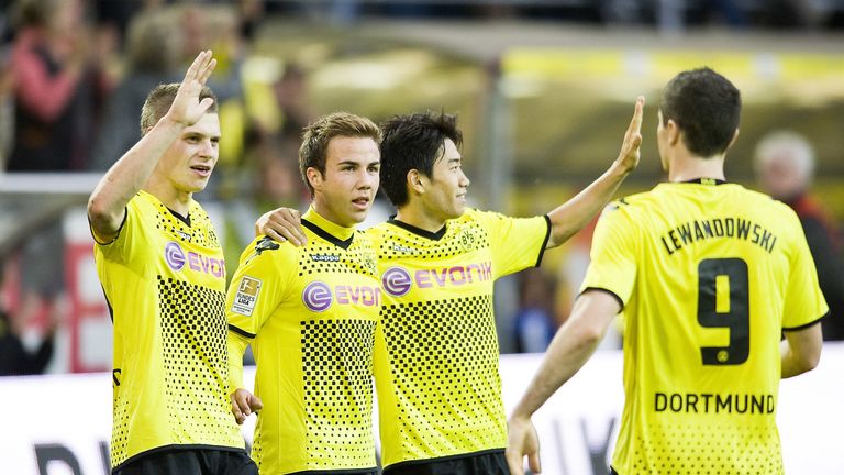 Mario Götze (l.), Shinji Kagawa (M.), Robert Lewandowski - (Borussia Dortmund) - 2010-2012