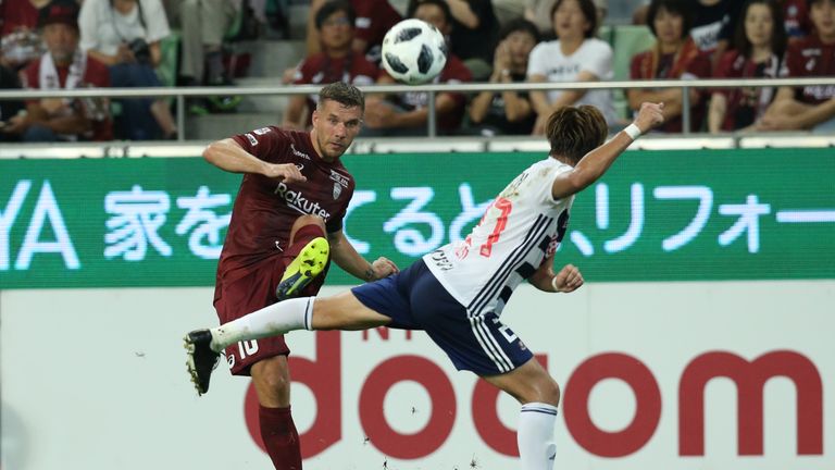 Lukas Podolski spielt seit 2017 für Vissel Kobe.