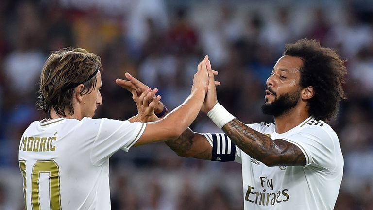 Luka Modric (l.) und Marcelo stehen in der FIFA-Weltauswahl.
