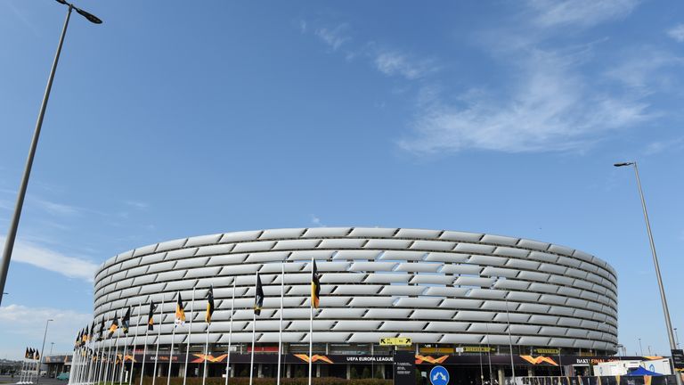 Nationalstadion in Baku: drei Gruppenspiele, ein Viertelfinale - Kapazität: 69.870 Plätze. 