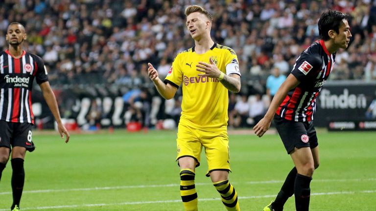 Marco Reus und sein BVB spielen in Frankfurt 2:2-Unentschieden.
