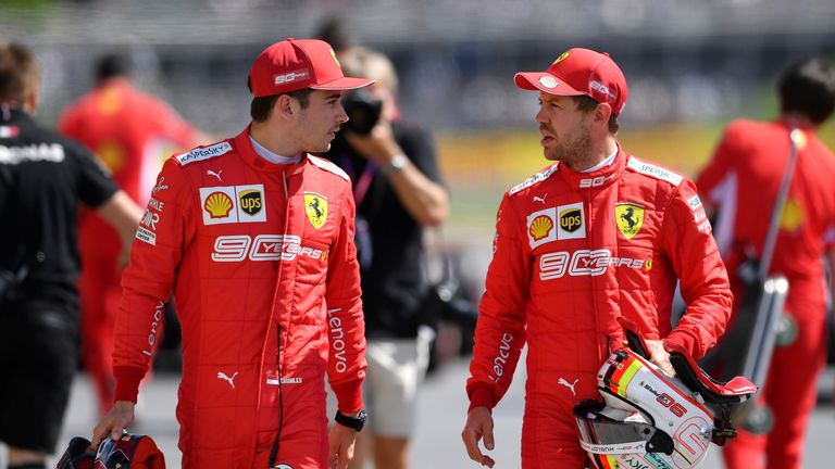 Charles Leclerc (l.) und Sebastian Vettel (r.) befinden sich im Konkurrenzkampf.