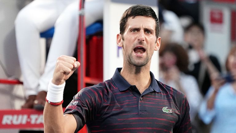 Novak Djokovic reist nach seinem Sieg in Tokio als Top-Favorit nach Shanghai.          