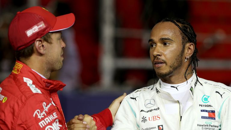 Lewis Hamilton will auch in Mexiko Ferrari-Pilot Sebastian Vettel in Schach halten.