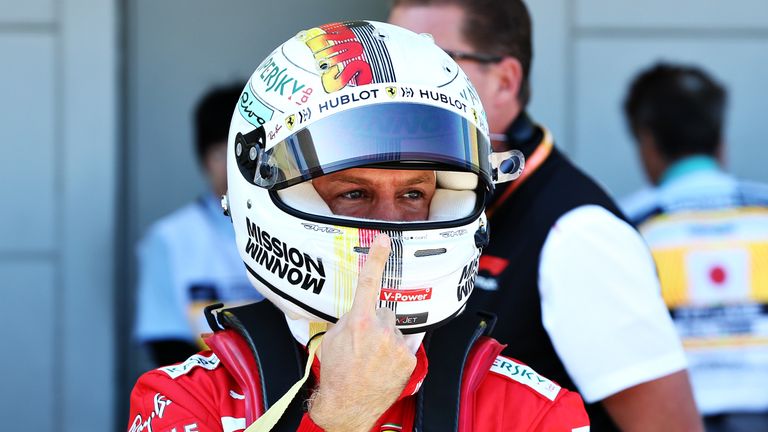 Sebastian Vettel startet von der Pole Position in Suzuka.