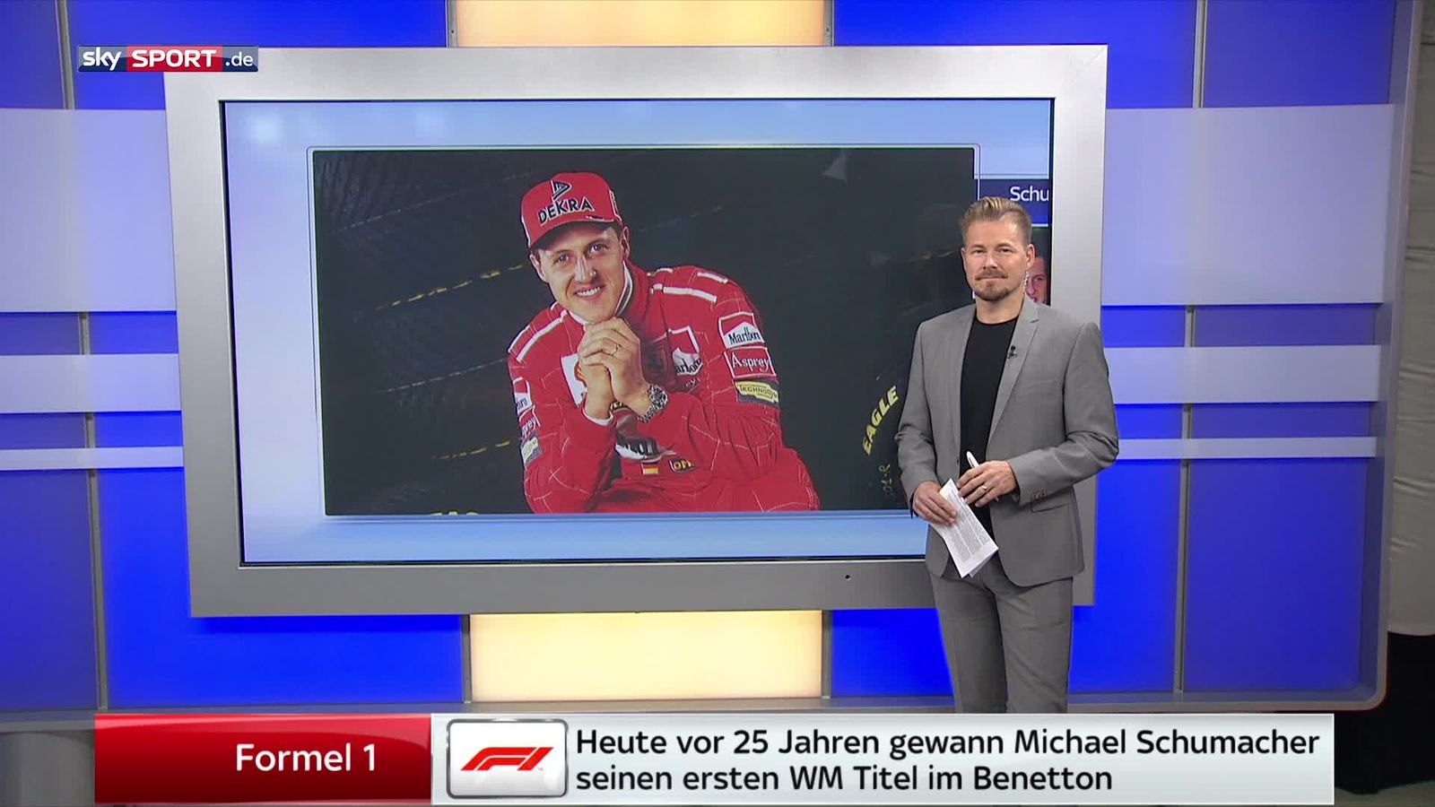 Heute Vor 25 Jahren Gewann Michael Schumacher Seinen Ersten Wm Titel Formel 1 News Sky Sport