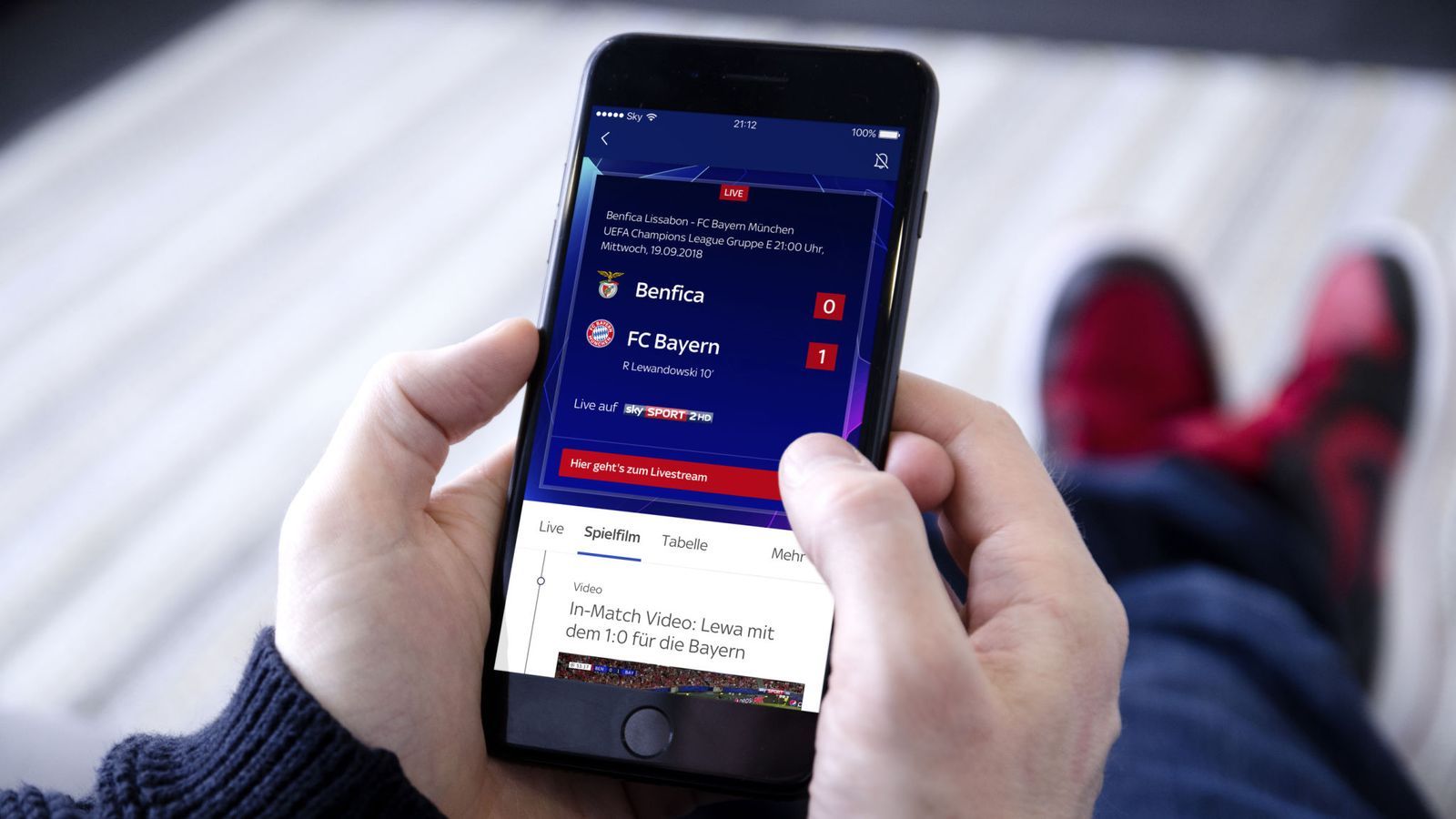 Push-Nachrichten für die Sky Sport App Lege jetzt deine Kategorien fest Fußball News Sky Sport