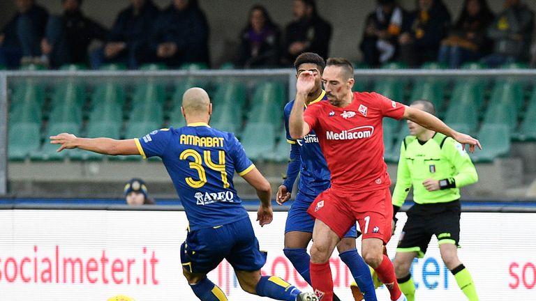 Franck Ribery muss bei seinem Comeback nach Rot-Sperre eine Niederlage mit dem AC Florenz einstecken.