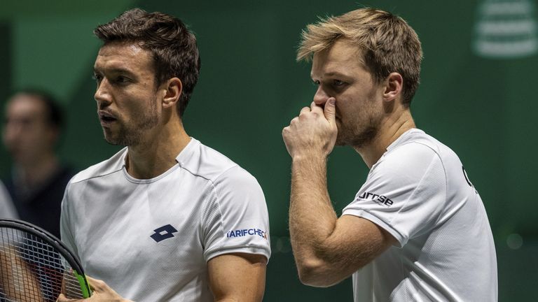 KraMies in Action: Kevin Krawietz und Andreas Mies waren bei ihrem Davis-Cup-Debüt hochkonzentriert. 