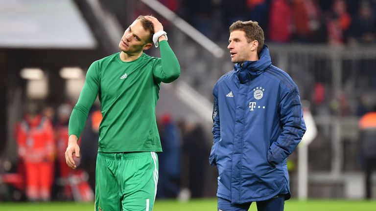 Manuel Neuer und Thomas Müller hadern mit der Chancenverwertung gegen Leverkusen.