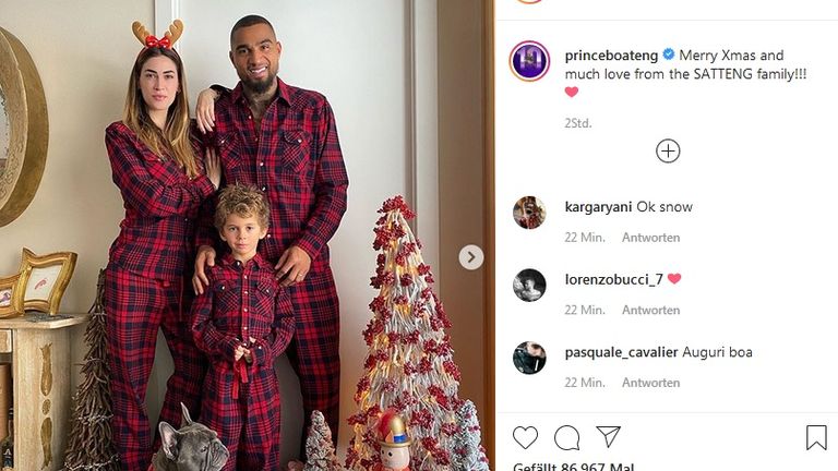 Kevin Prince Boateng zuerst im Partner-Look (Quelle: Kevin Prince Boateng)