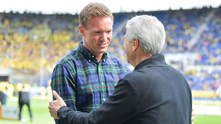 In Dortmund leitet der erfahrene und 62-jährige Lucien Favre die Geschicke, RB Leipzig vertraut seit dieser Saison dem 30 Jahre jüngeren Julian Nagelsmann - mit großem Erfolg.

