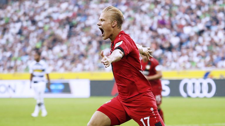 Platz 7: Joel Pohjanpalo (Bayer 04 Leverkusen) - 19 Minuten