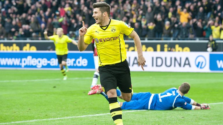 Platz 1: Milos Jojic für Borussia Dortmund gegen Eintracht Frankfurt nach 19 Sekunden (15.02.2014)
