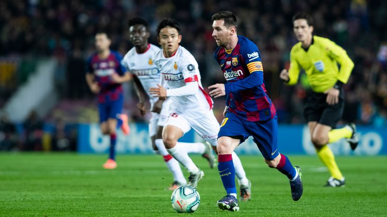Lionel Messi traf gegen Mallorca gleich drei Mal.