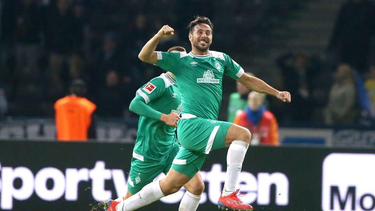16.02.2019 - FUSSBALL: Meilenstein für Claudio Pizarro! Der Peruaner wird mit seinem Treffer gegen Hertha BSC mit 40 Jahren und 136 Tagen zum ältesten Torschützen der Bundesliga-Geschichte.