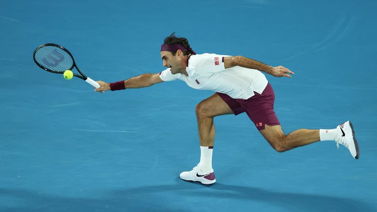 Roger Federer tat sich nur im ersten Satz des Achtelfinals schwer.