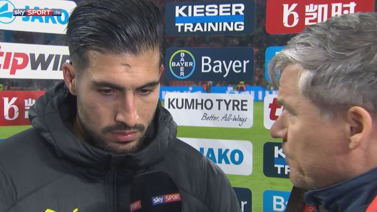 Emre Can spricht nach seinem Startelfdebüt für den BVB am Sky Mikro.