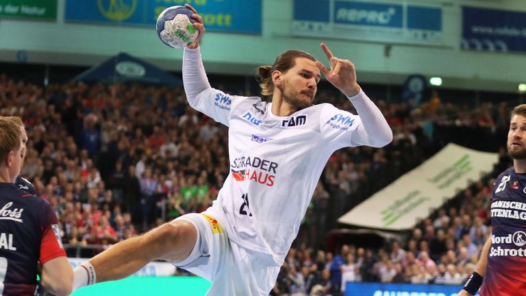 Erik Schmidt erzielt sieben Treffer für den SC Magdeburg.