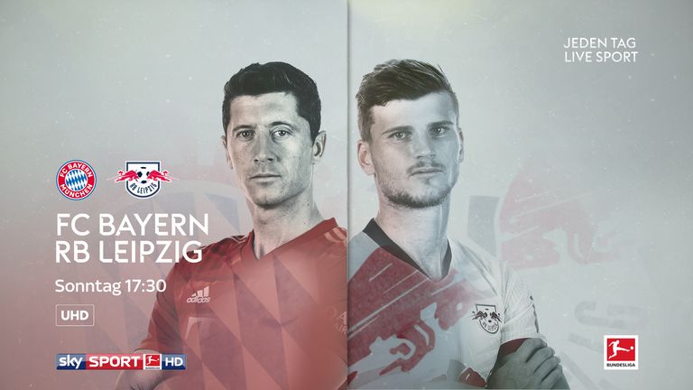 Sky überträgt den Showdown zwischen FC Bayern und RB Leipzig am Sonntag ab 17:30 Uhr live auf Sky Sport Bundesliga 1 HD.