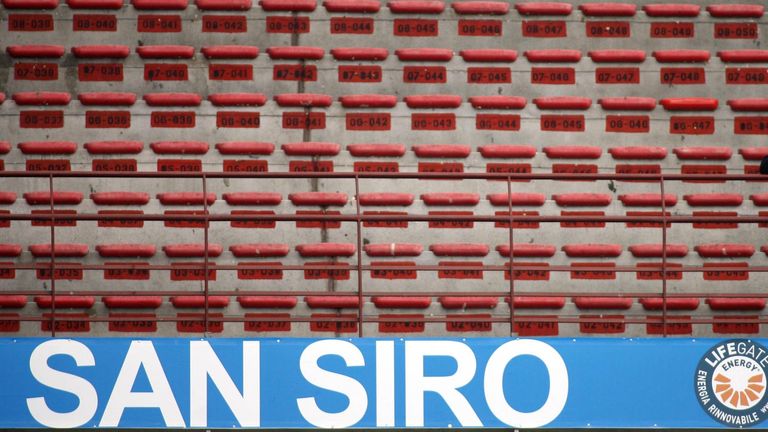 Das San Siro bleibt für das Spiel gegen Juventus Turin wohl leer.