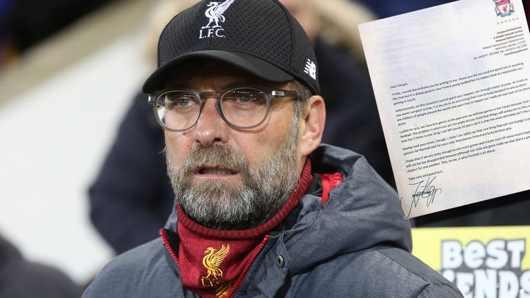 Bekam etwas unübliche Fanpost: Liverpool-Coach Jürgen Klopp und antwortete prompt
